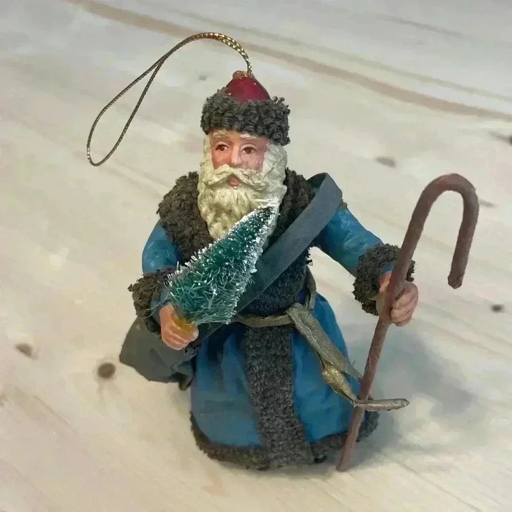 Antique Paper Mache Santa 5.5